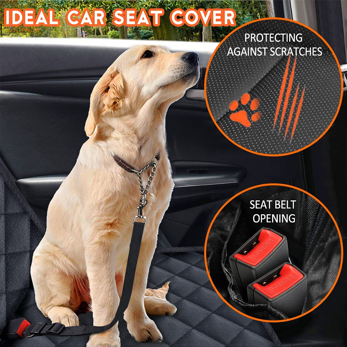Funda de Asiento Impermeable y Antideslizante viaja Seguro con tu Perro